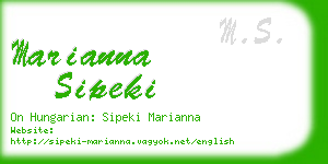 marianna sipeki business card